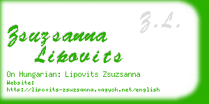 zsuzsanna lipovits business card